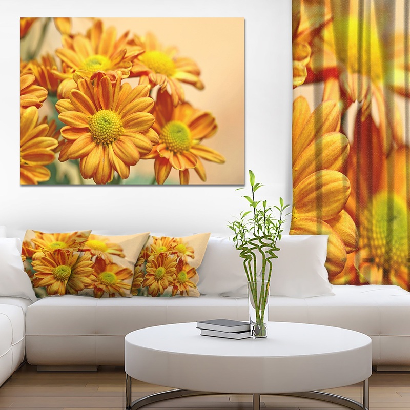 Yellow Flowers in the Garden - Floral Canvas Wall Art