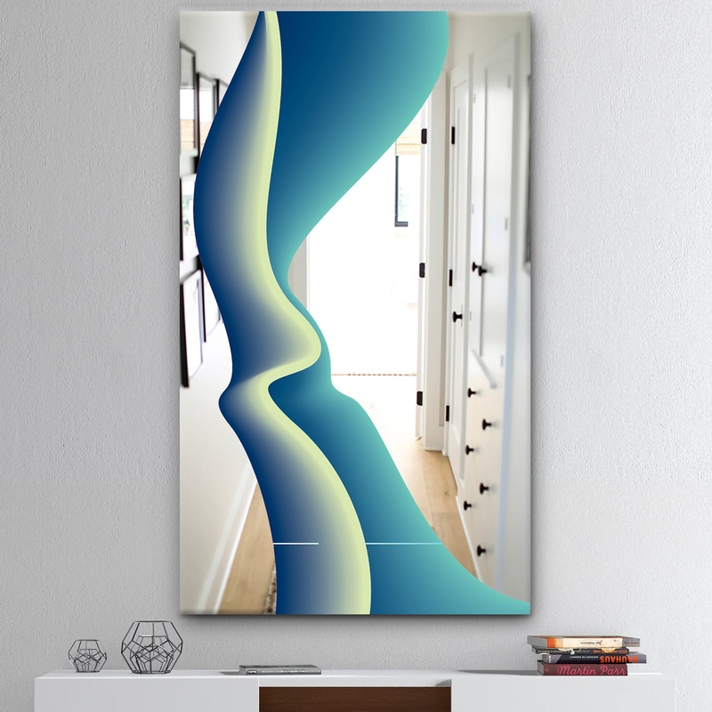 Nebulous Waves 9 - Mid-Century Mirror - Wall Mirror