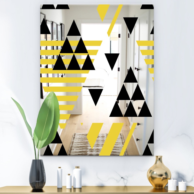 Triangular Diamond Universe 3 - Mid Century Mirror - Contemporary Decorative Mirror