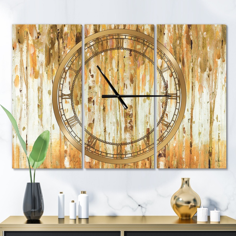 The Forest I Fall Crop - Glam 3 Panels Oversized Wall CLock
