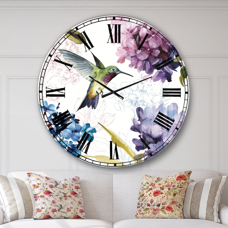 Spring Nectar Square II - Traditional Large Wall CLock