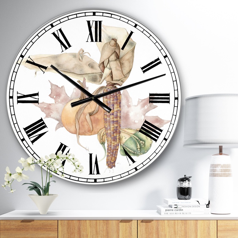 Autumn Medley - Large Farmhouse Wall Clock
