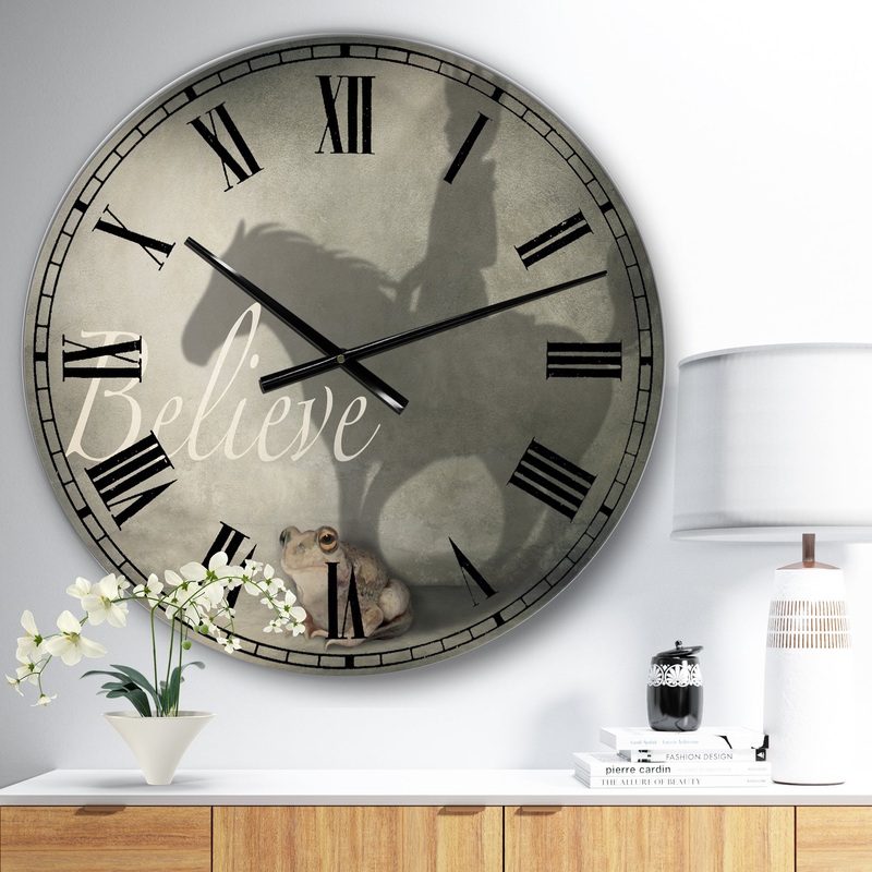 Believe Shadow II - Large Cottage Wall Clock