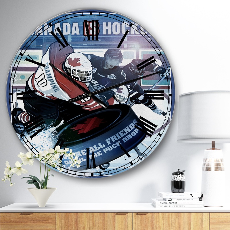 Canada is Hockey - Traditional Wall Clock