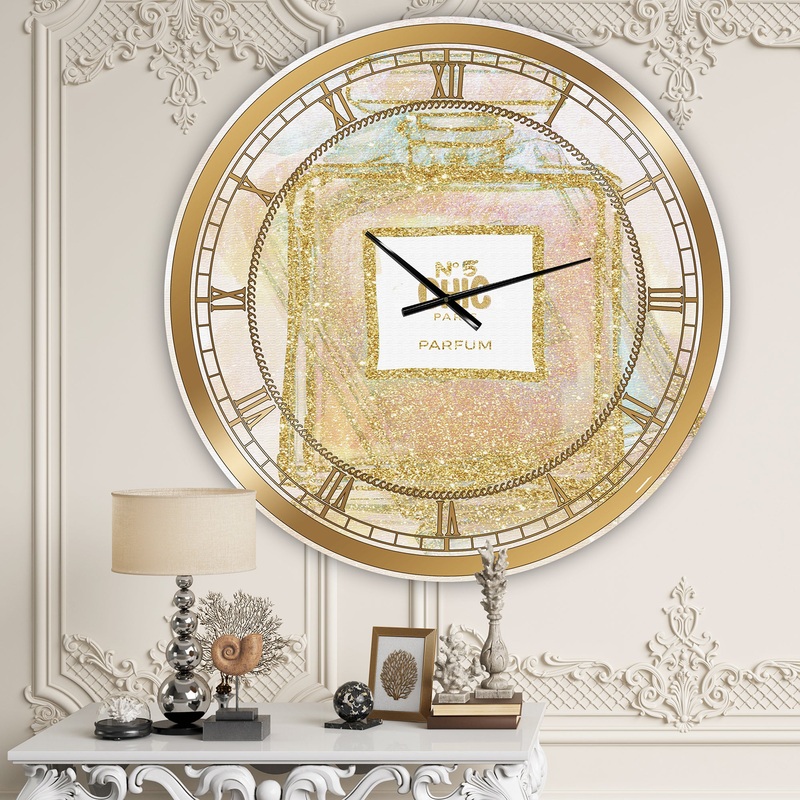 Chic Nr 5 Paris Parfum I - Oversized Fashion Wall Clock