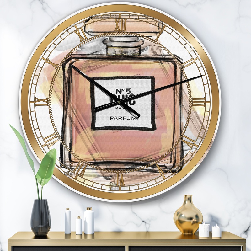 Chic Nr 5 Paris Parfum V - Large Fashion Wall Clock