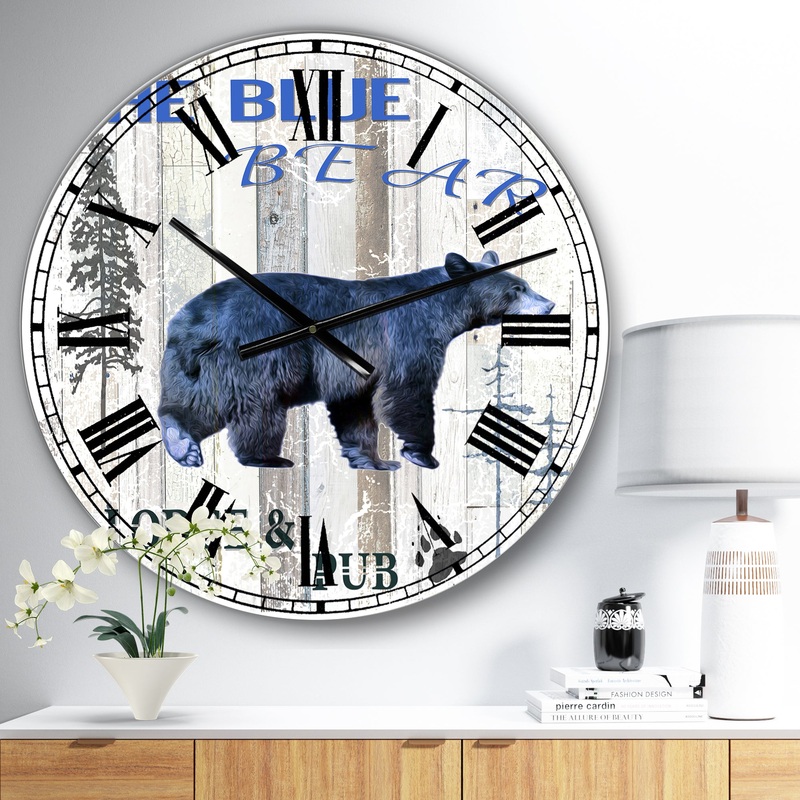 The Blue Bear - Large Cottage Wall Clock