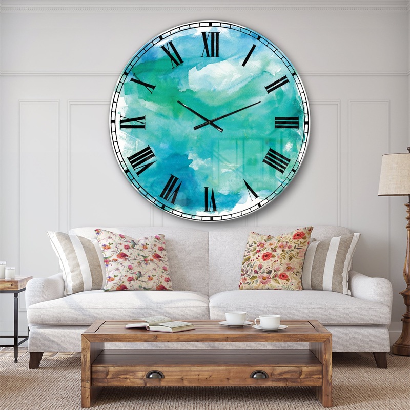 Sea Glass - Traditional Large Wall CLock