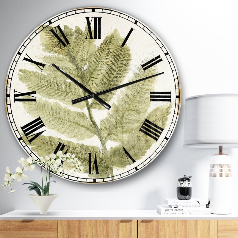 Simple Forest I - Floral & Botanical Large Wall CLock