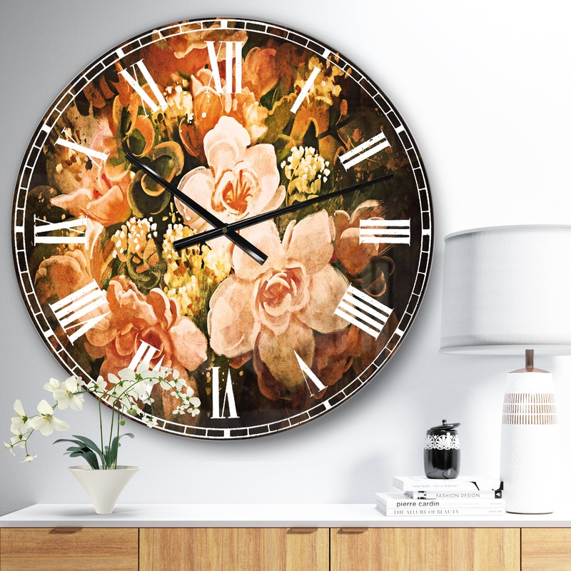 bouquet of flowers - Floral Wall CLock