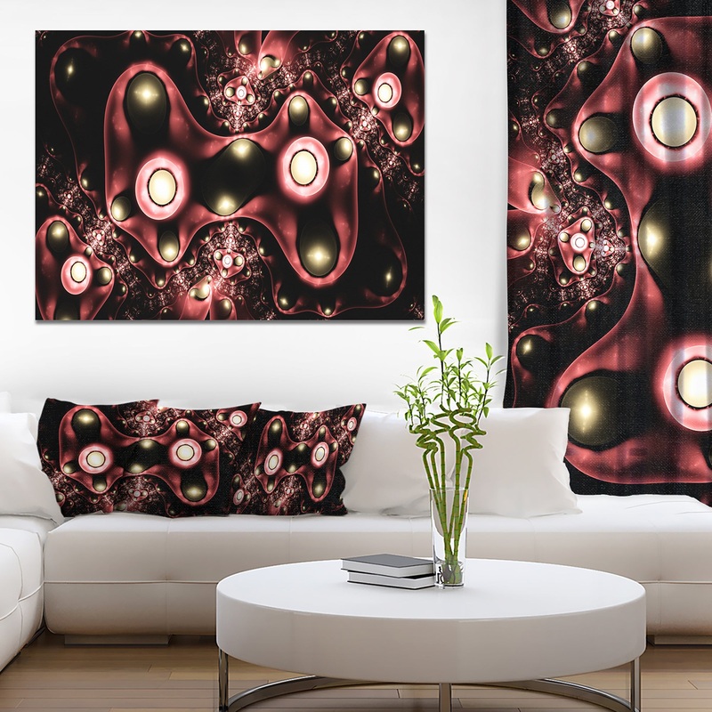 3D Surreal Brown Illustration - Extra Large Floral Wall Art on Canvas