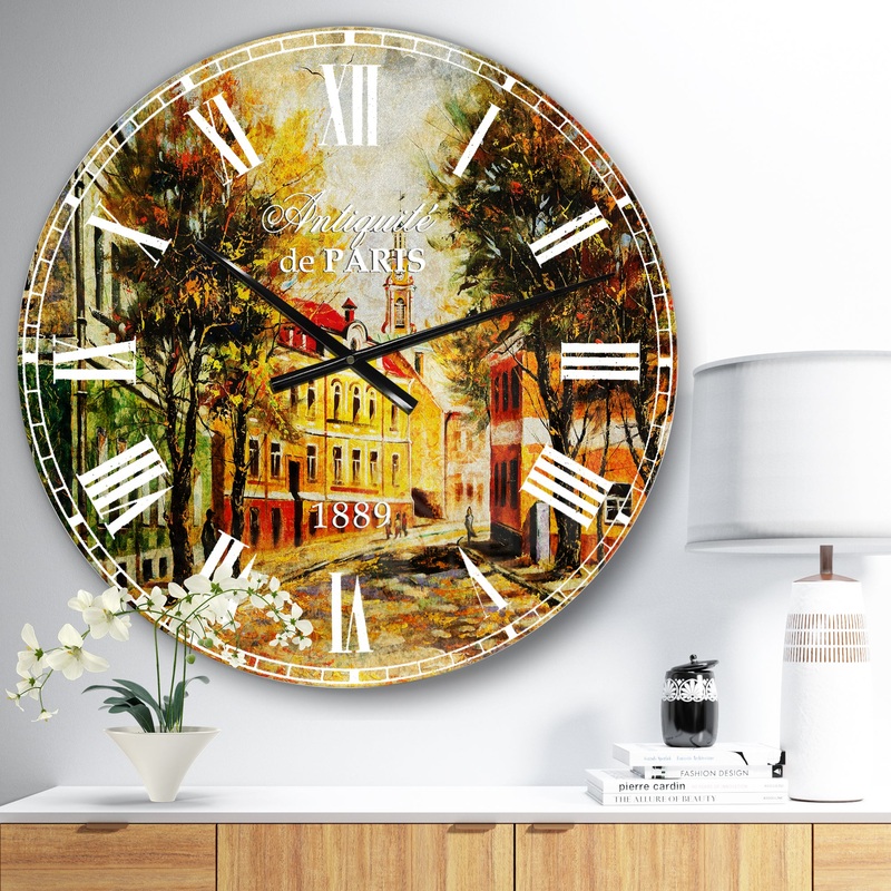 Ancient Vitebsk in Autumn - Landscape Large Wall CLock