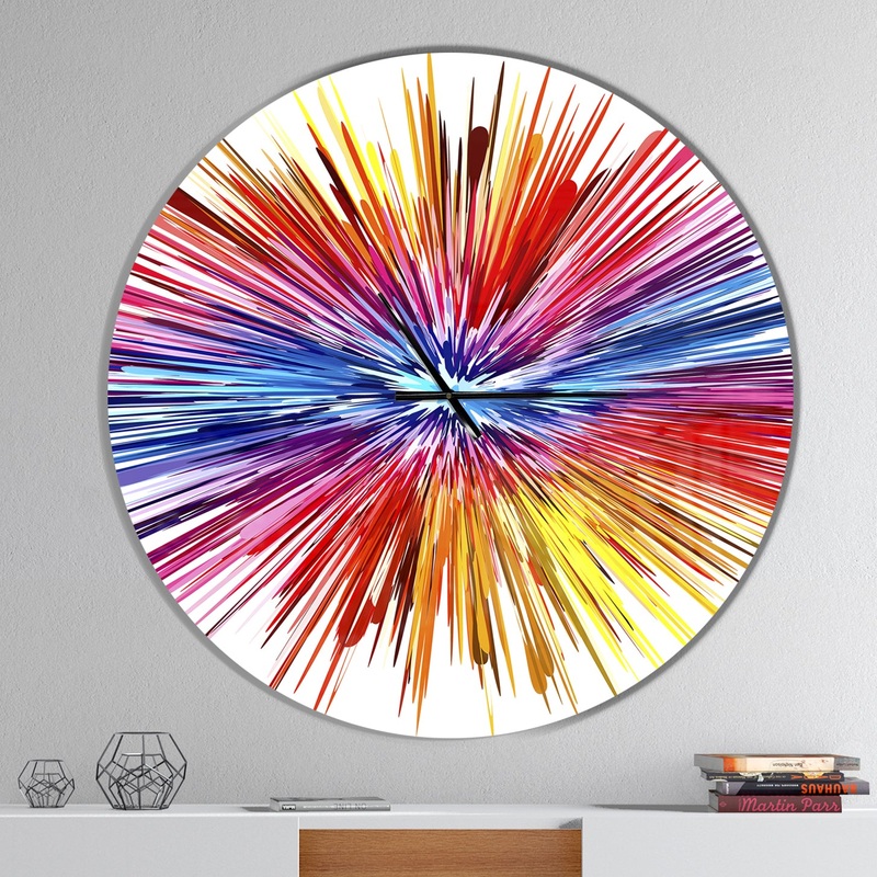 Color Explosion - Oversized Modern Wall CLock