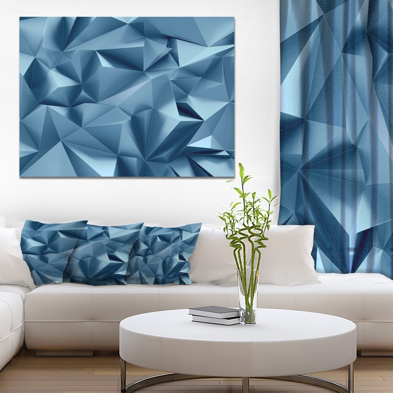 3D Abstract Geometric Background - Abstract Canvas Wall Art