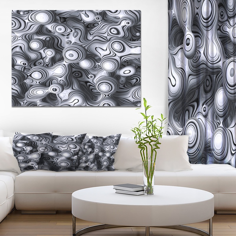 3D Abstract Wavy Bubbles'Large Abstract Wall Art