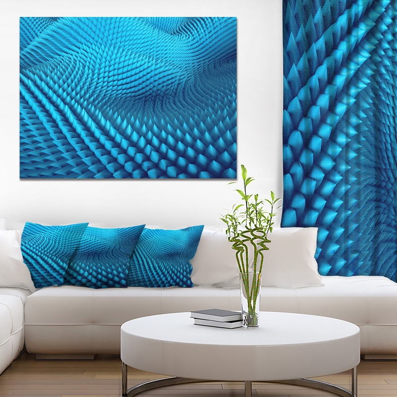 Abstract Blue Wavy Background - Abstract Canvas Wall Art