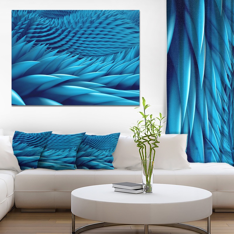 Abstract Blue Wavy Background'Large Abstract Wall Art