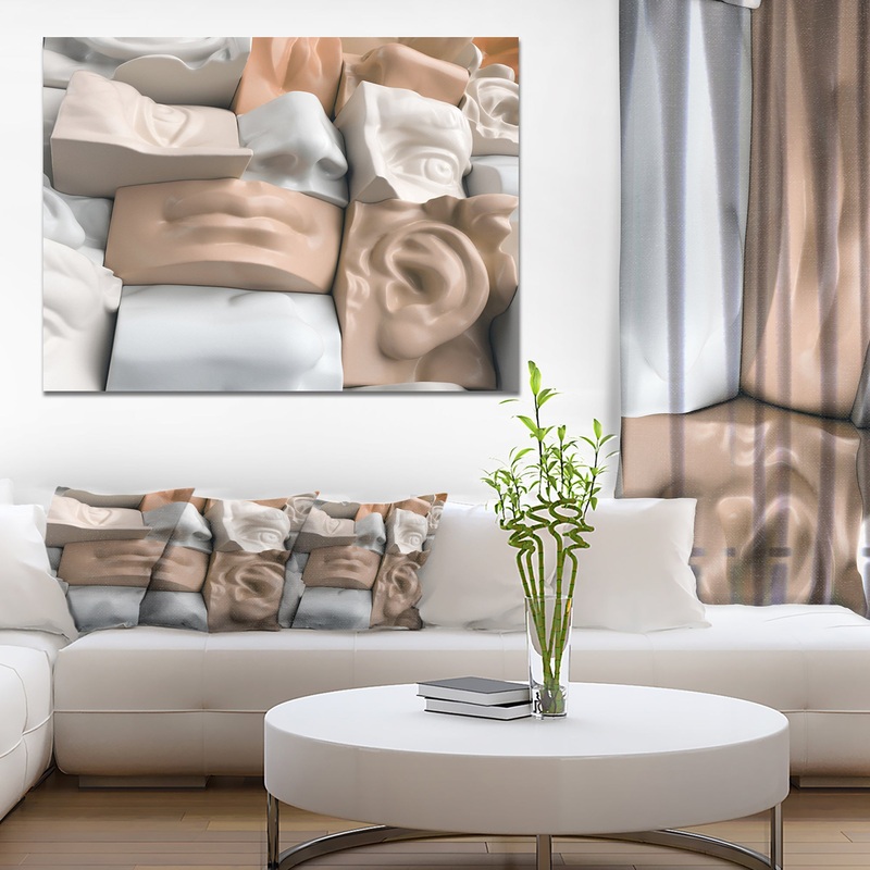 Abstract Mannequin Blocks'Large Abstract Wall Art
