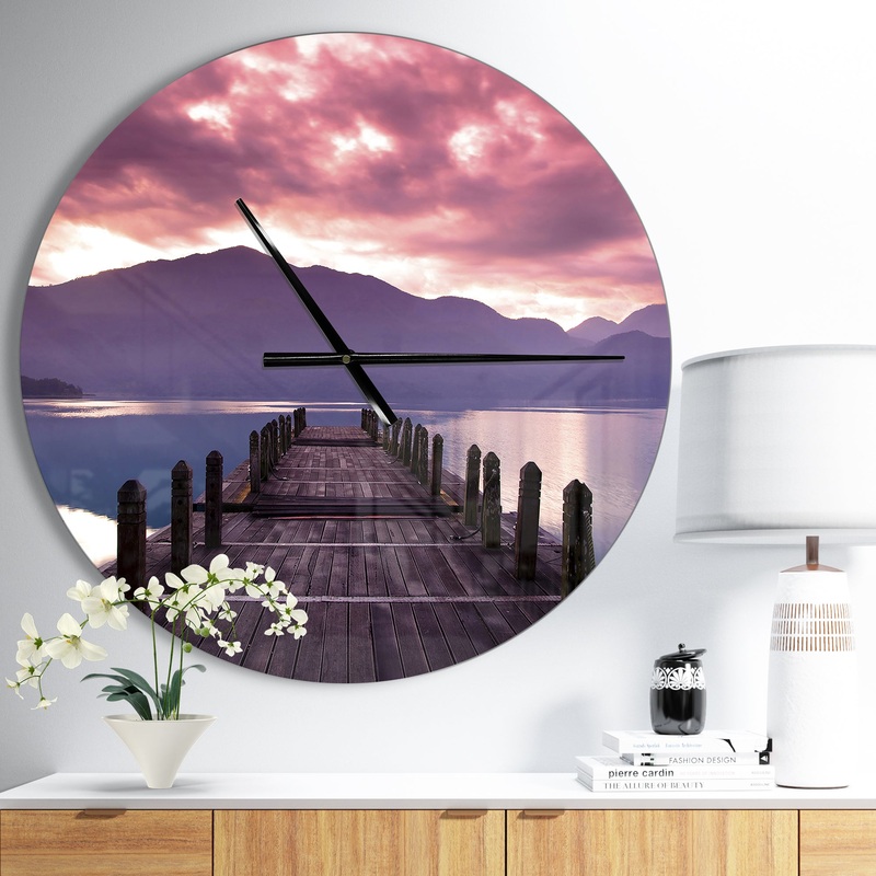 Beautiful Spring Sea at Morning - Oversized Coastal Wall CLock