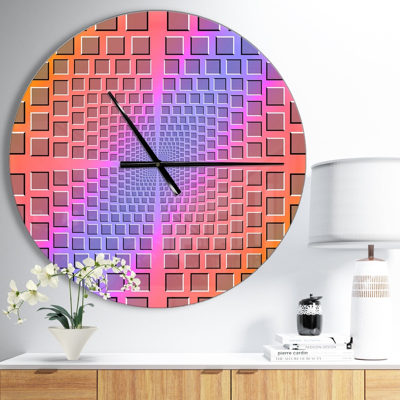 Abstract Optical Illusion - Oversized Contemporary Wall CLock