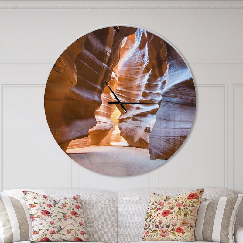 Antelope Canyon Glow Inside - Oversized Modern Wall CLock
