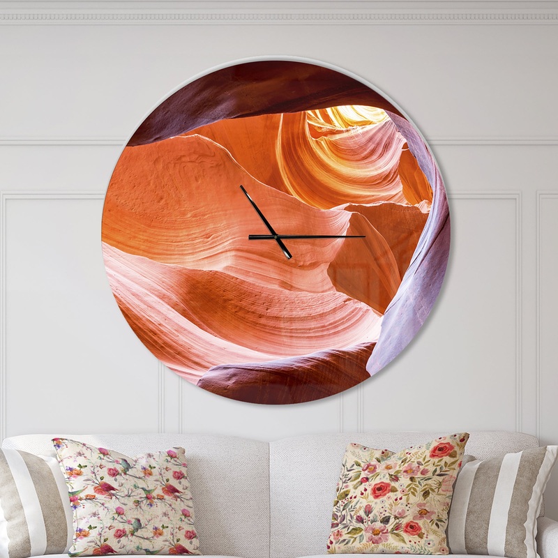 Antelope Canyon Inside View - Oversized Modern Wall CLock
