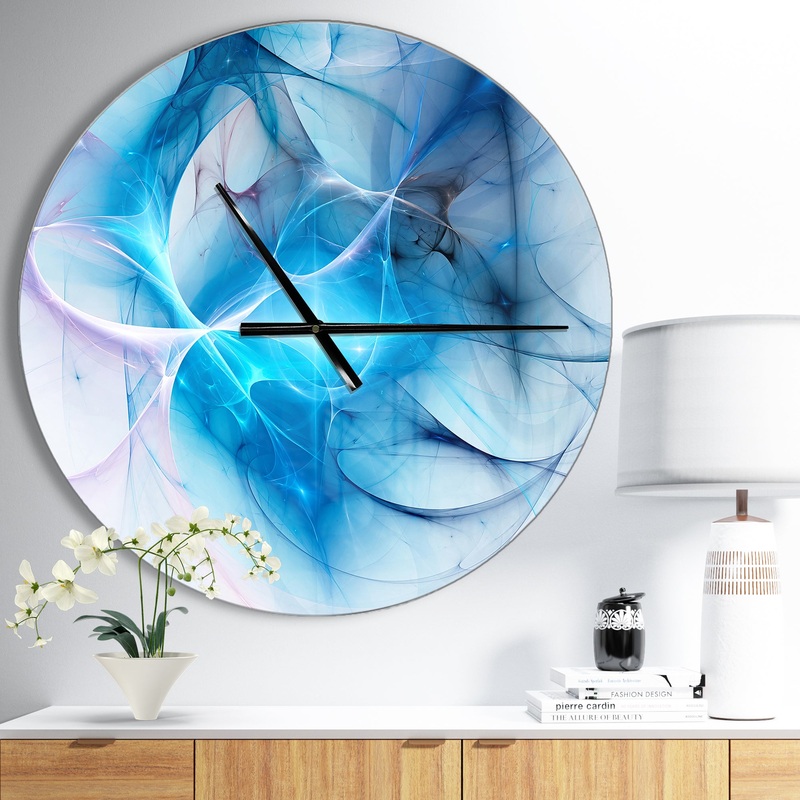 Blue Nebula Star - Oversized Modern Wall CLock