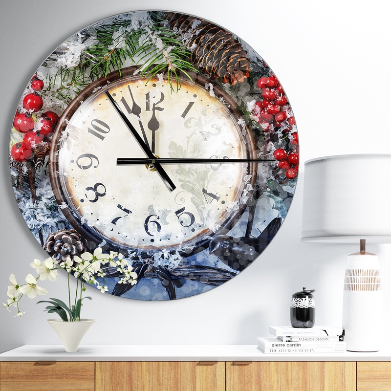 Christmas Atmosphere - Oversized Rustic Wall CLock