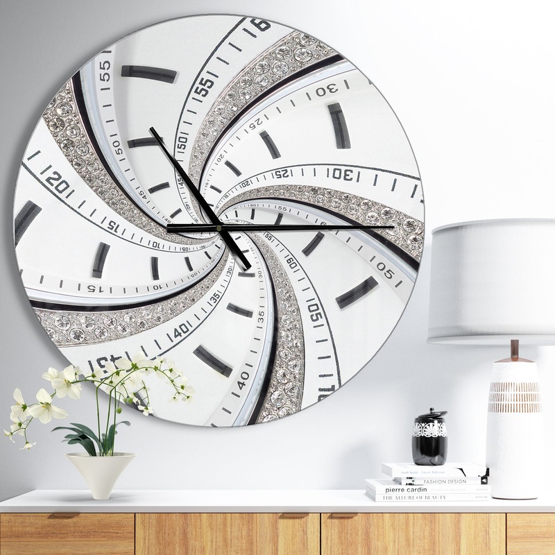Swirled Time Vortex - Oversized Contemporary Wall CLock