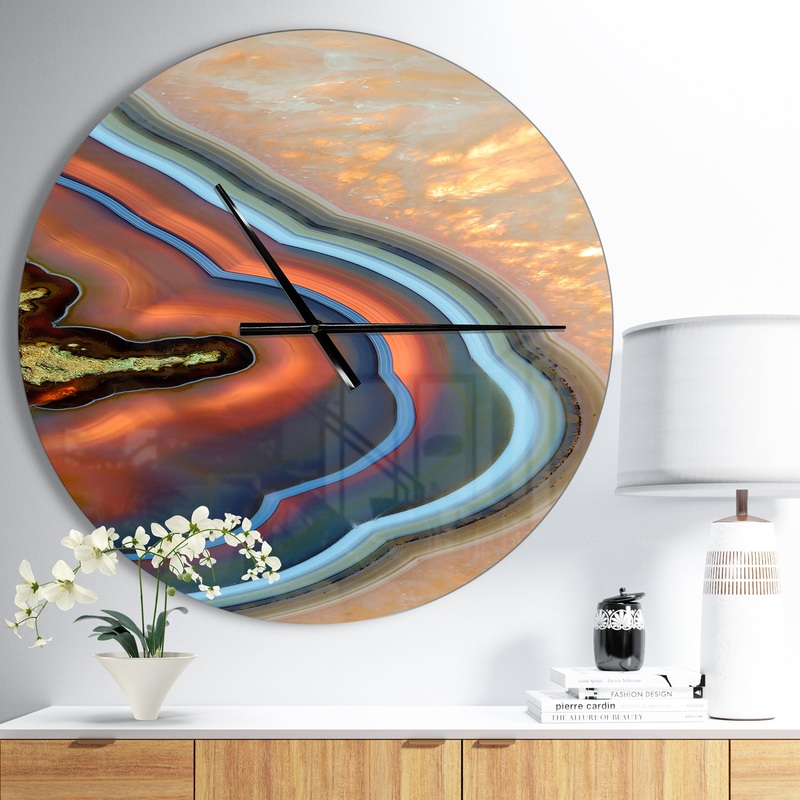 Abstract Mineral Texture - Oversized Modern Wall CLock