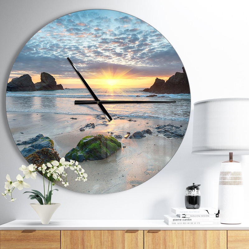 Beautiful Porthcothan Bay - Oversized Coastal Wall CLock