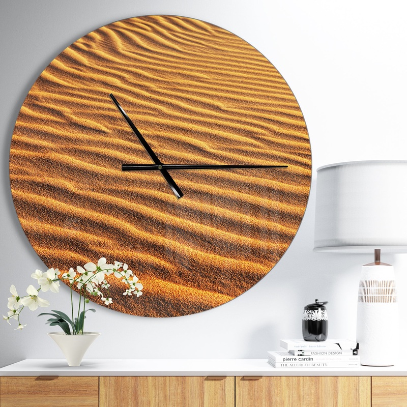 Beautiful Sand Desert Dunes - Oversized Landscapes Wall CLock