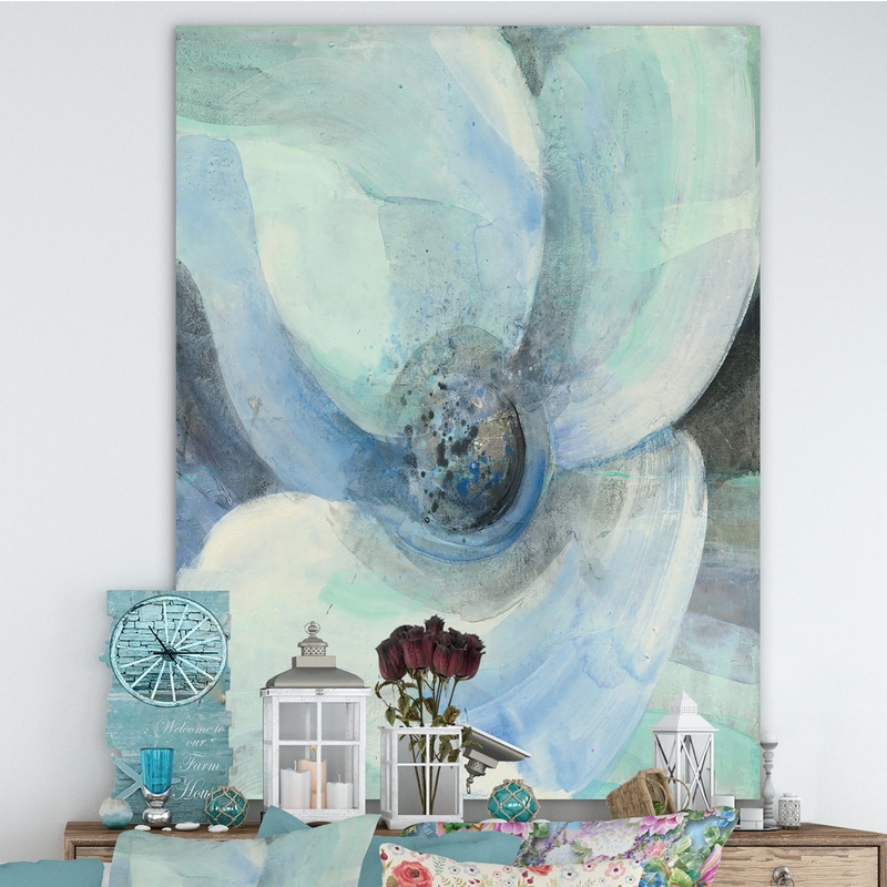 Watercolor Moonlight Magnolia II - Farmhouse Gallery-wrapped Canvas