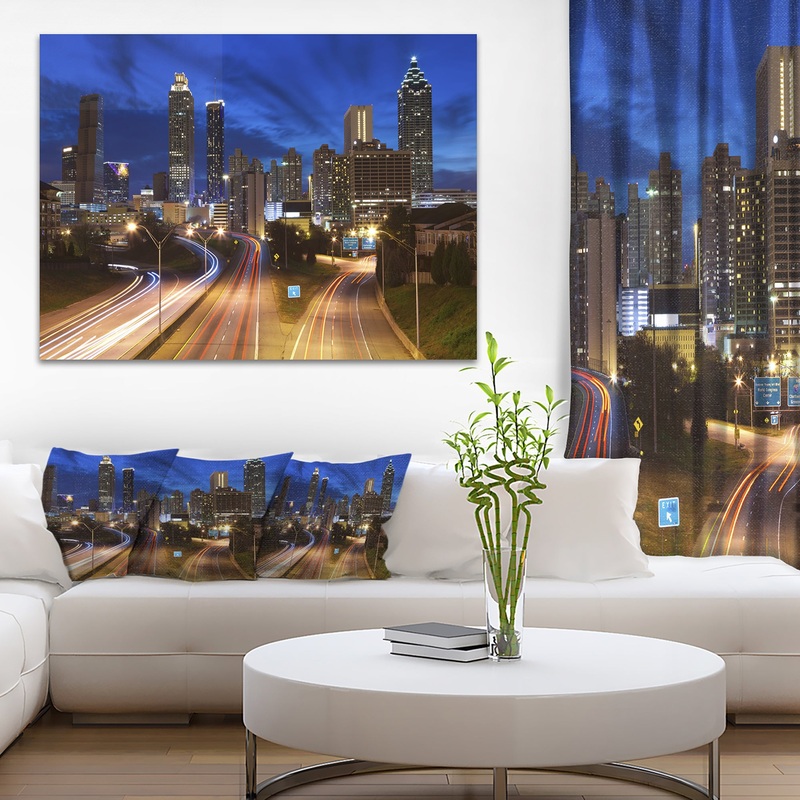 Atlanta Skyline Twilight Blue Hour - Cityscape Canvas print