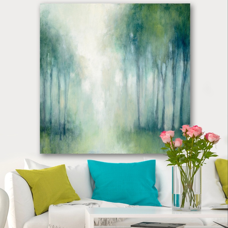 Walk in the Forest - Traditional Landscape Premium Canvas Wall Art