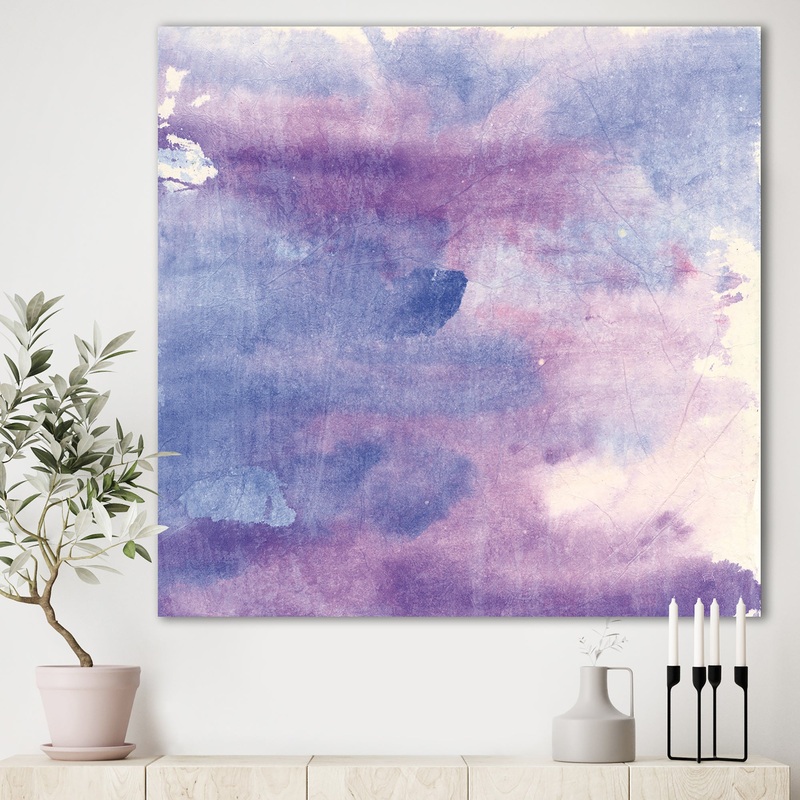 Watercolor Purple Haze II - Modern & Contemporary Canvas Artwork