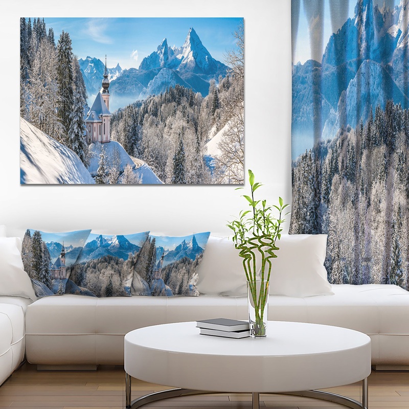 Winter in the Bavarian Alps - Landscape Canvas Wall Artwork
