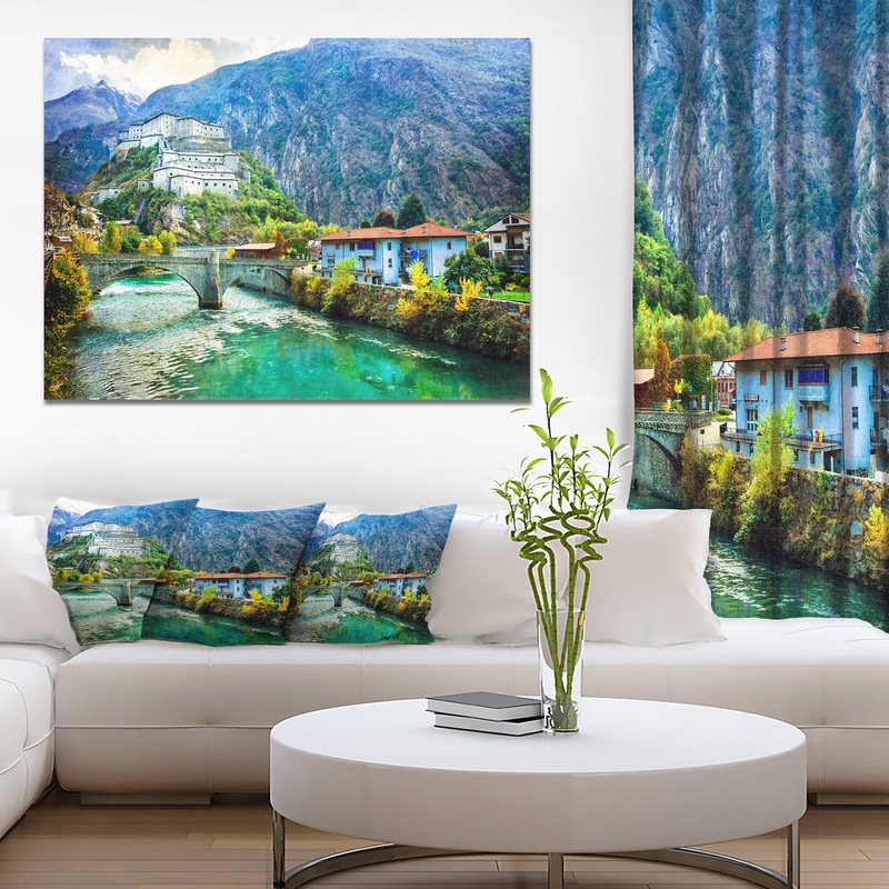 Valle d'Aosta Castles Italy - Modern Landscpae Wall Art