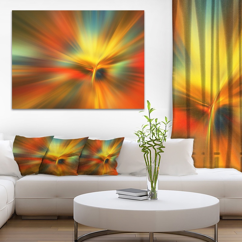 Yellow Focus Color - Abstract Digital Art Canvas Print