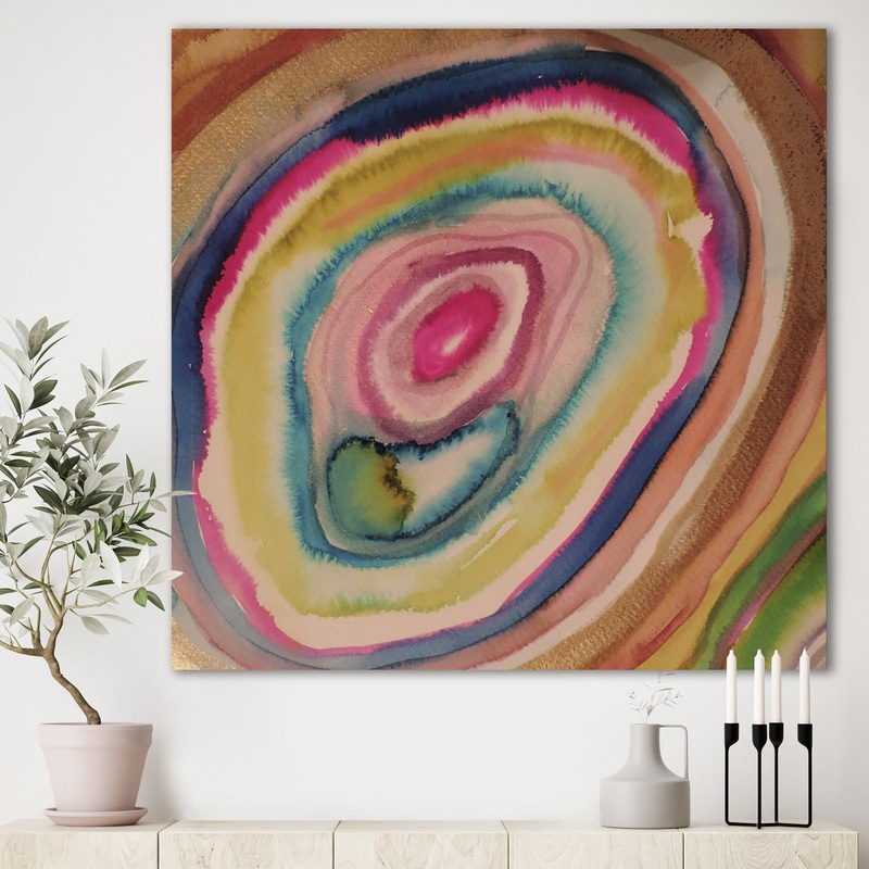 Watercolor Geode Impression - Canvas Wall Art