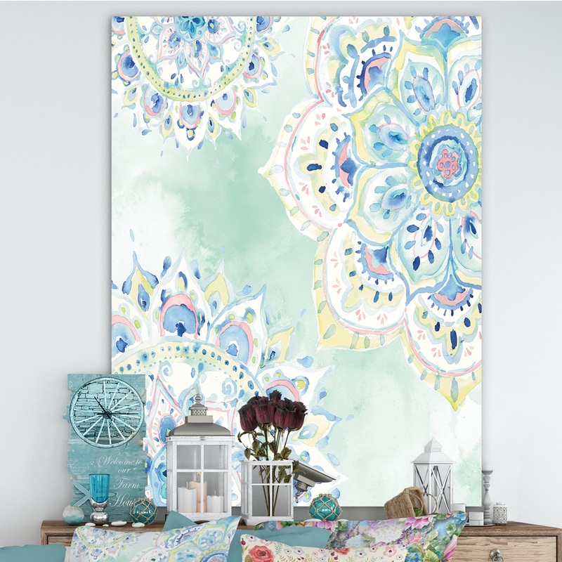 Watercolor mandalas IV - Floral & Botanical Canvas Artwork
