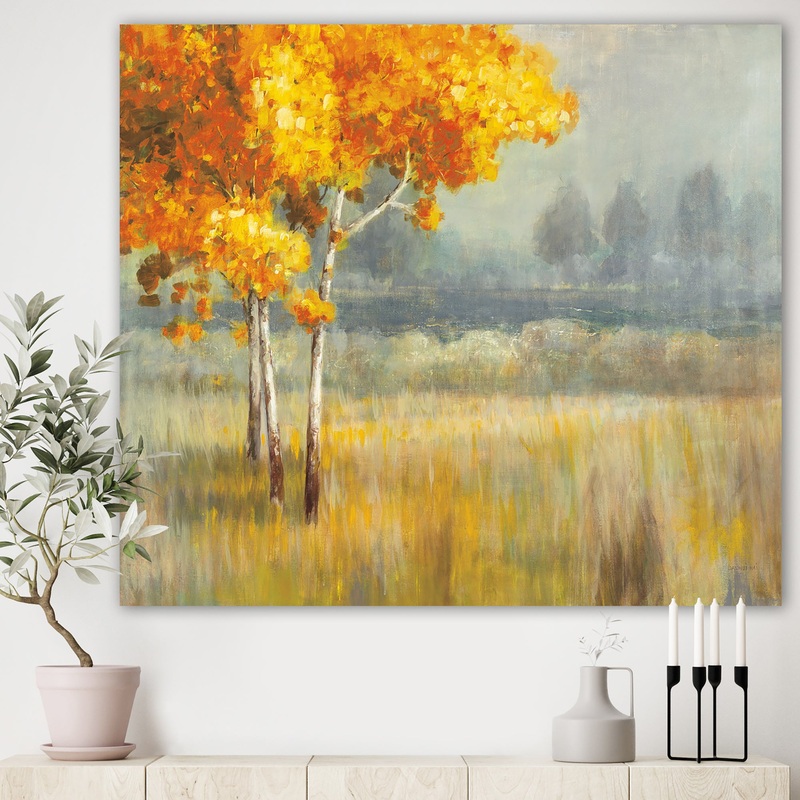 Autumn Landscape - Farmhouse Premium Canvas Wall Art