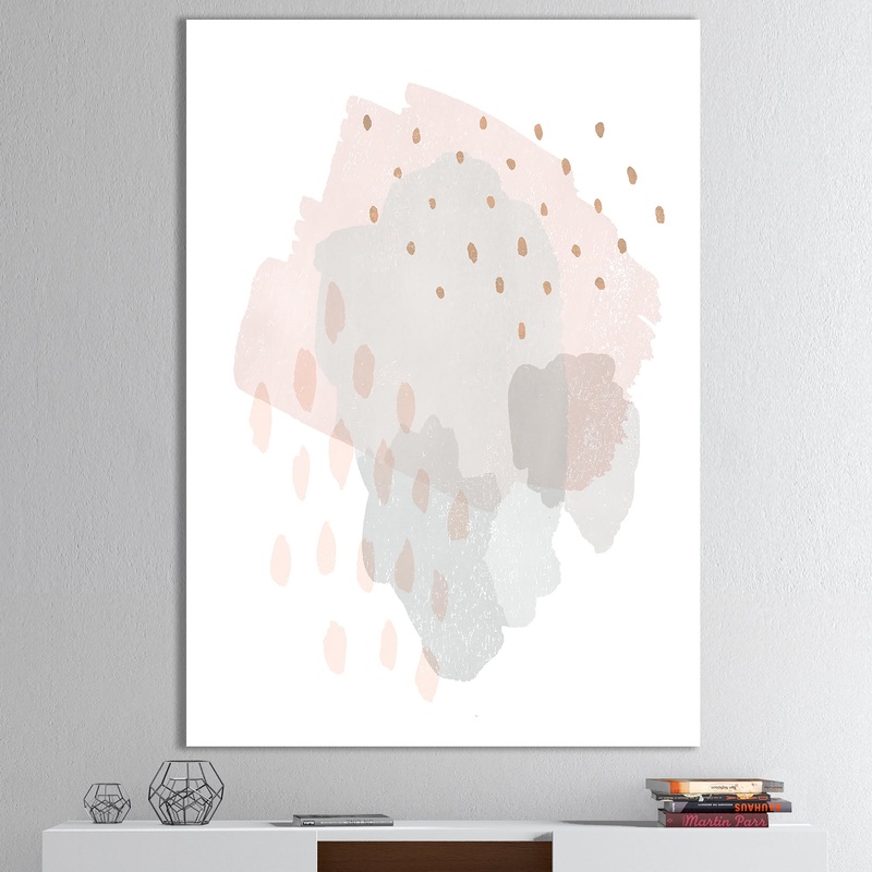 Watercolor Minimal Blush II - Transitional Premium Canvas Wall Art