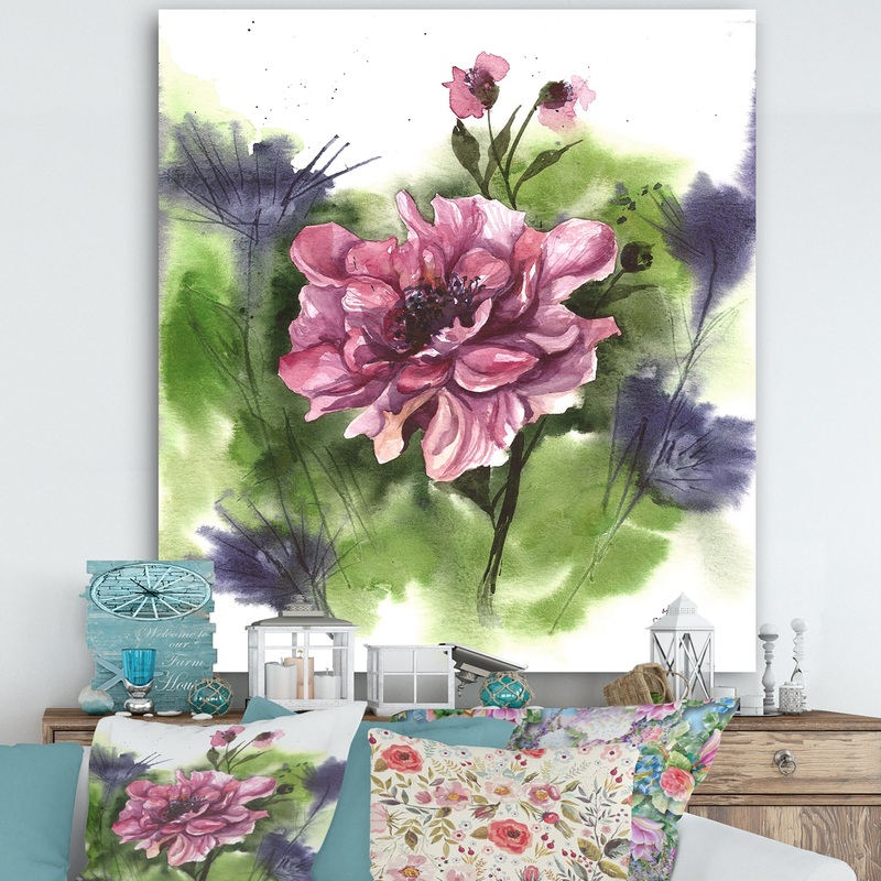 Watercolor Garden I - Cottage Gallery-wrapped Canvas