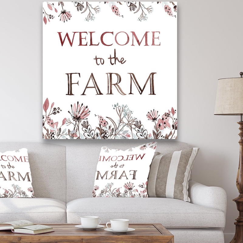 Welcome To The Farm - Cottage Canvas Art Print