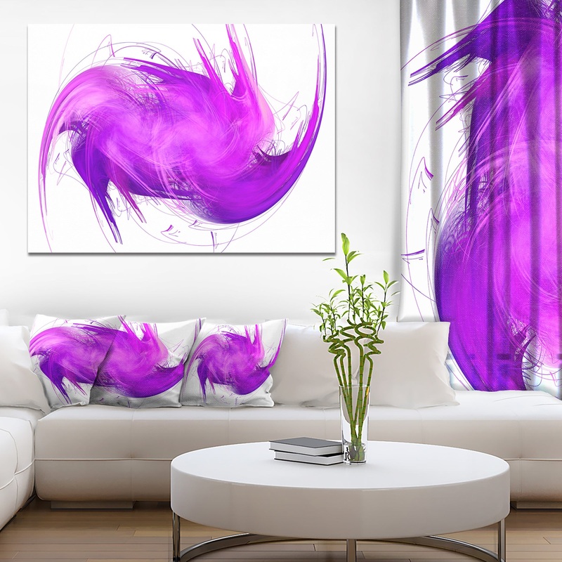 Abstract Purple Fractal Pattern - Abstract Wall Art Canvas
