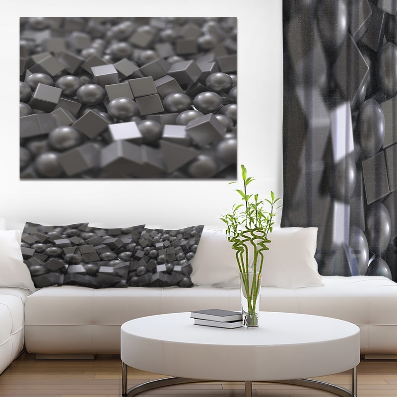 Balls and Cubes 3D Design - Abstract Artwork on Canvas