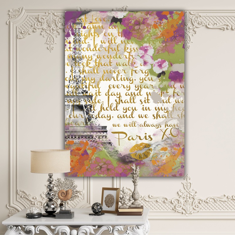 With Love From Paris 1 - Traditional Premium Canvas Wall Art