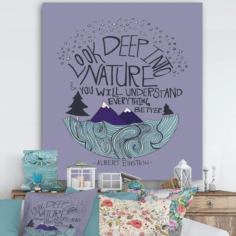 Albert Einstein - Nature - Cottage Canvas Wall Art