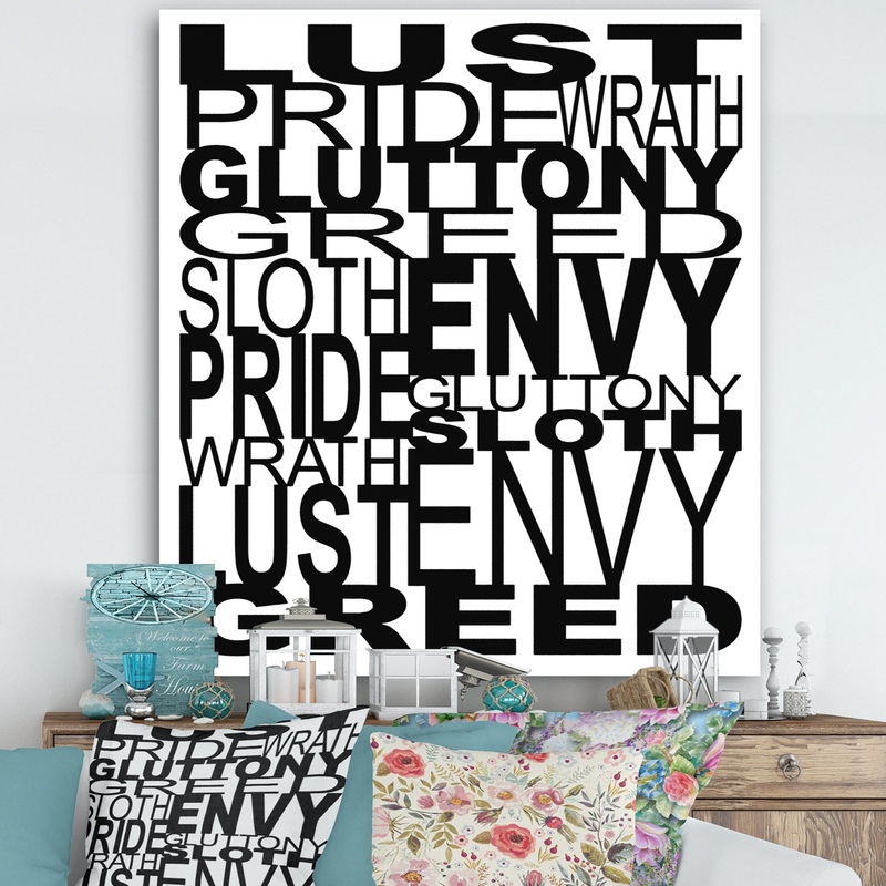 All Sins Combined - Cottage Canvas Wall Art